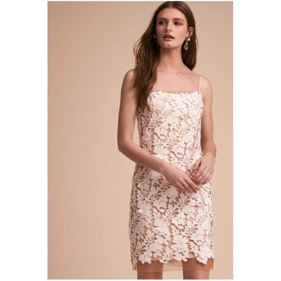 BHLDN nude/lace shift dress